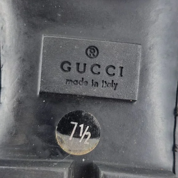 Gucci Italy Brown Suede Leather Driving Loafers Mens 8 Designer Dress Loafers - Picture 11 of 11